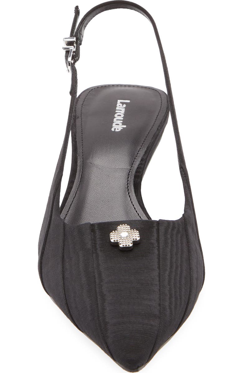 Larroudé Maxime Slingback Pointed Toe Kitten Heel Pump, Alternate, color,