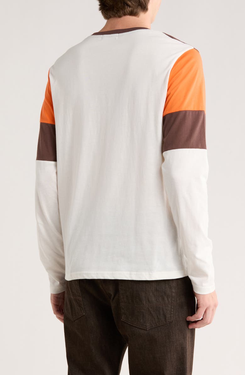 Junk Food Zone Blitz Browns Long Sleeve T-Shirt, Alternate, color, Sugar/ Dark Chocolate/ Orange