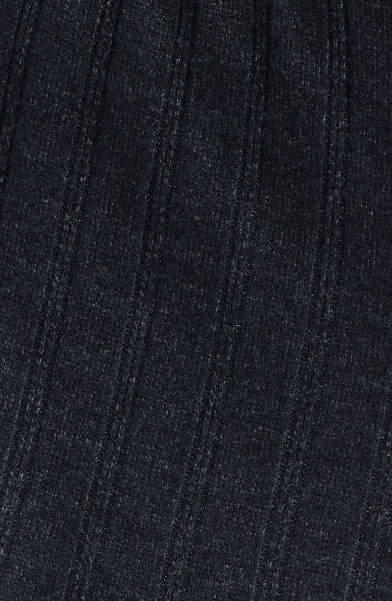 Bella Venice The Luna Low Rise Rib Cashmere Blend Shorts, Alternate, color, Black