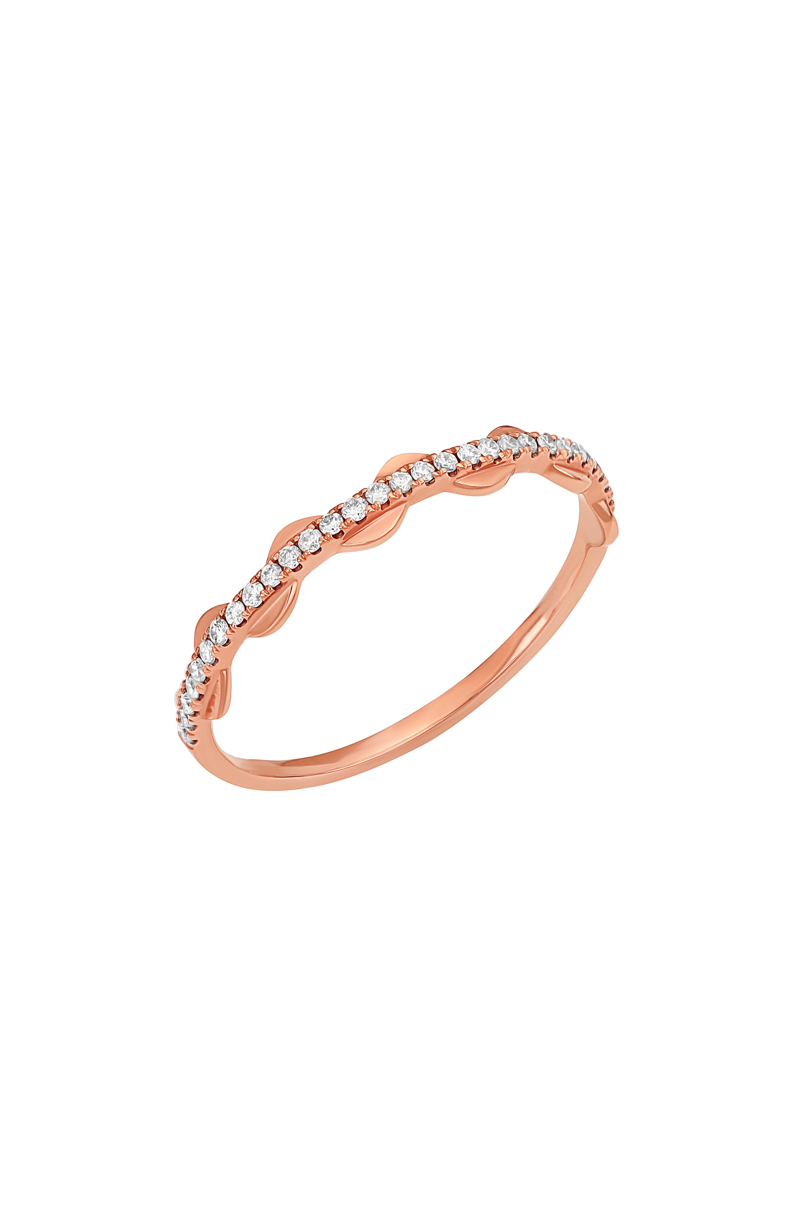 Bony Levy 18K Rose Gold Wavy Diamond Ring - 0.12 ctw