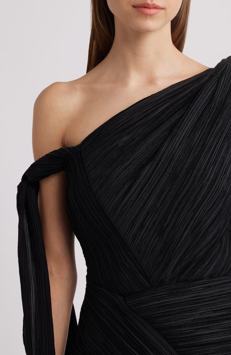 Cult Gaia Wonder One-Shoulder Micropleat Cocktail Minidress, Alternate, color, 