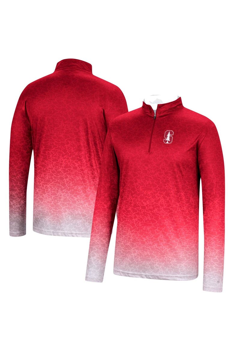 Men's Colosseum Cardinal Stanford Cardinal Walter Quarter-Zip Windshirt, Main, color, Cardinal