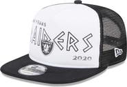 New Era Men's New Era White/Black Las Vegas Raiders Banger 9FIFTY Trucker Snapback Hat