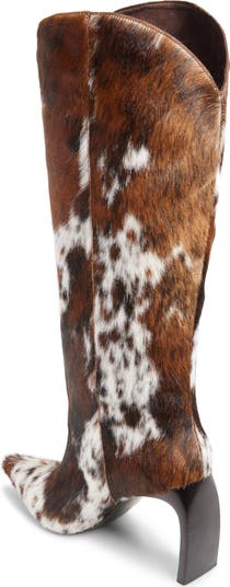 Pinpoint Pointed Toe Knee High Western Boot