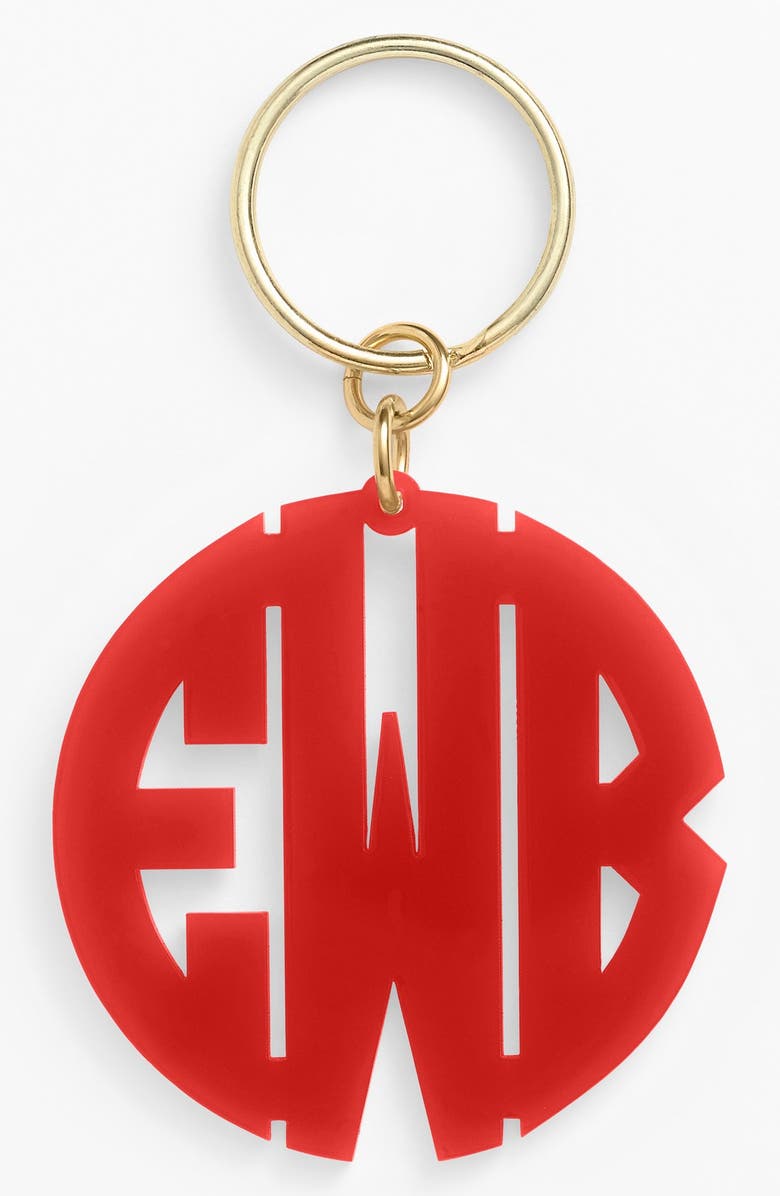 Moon and Lola Personalized Monogram Key Chain, Main, color,