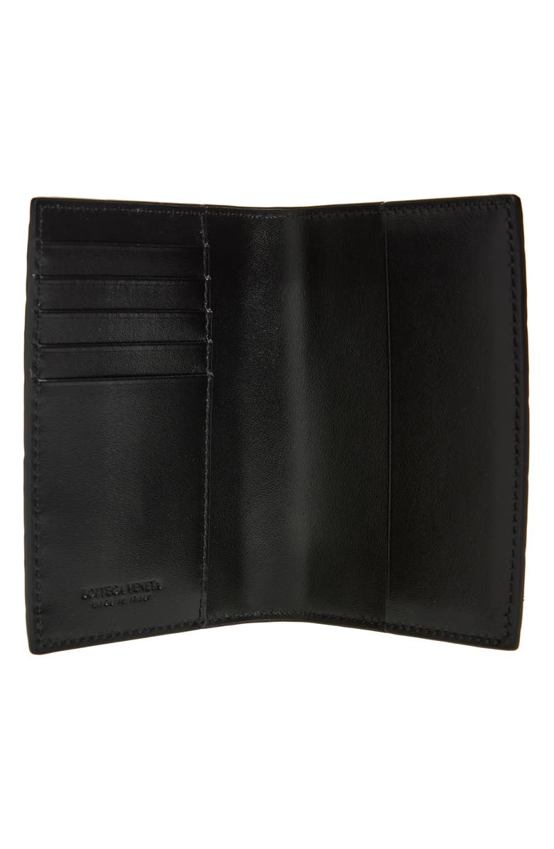 Bottega Veneta Intrecciato Leather Passport Case, Alternate, color, 8425 Black-Gold