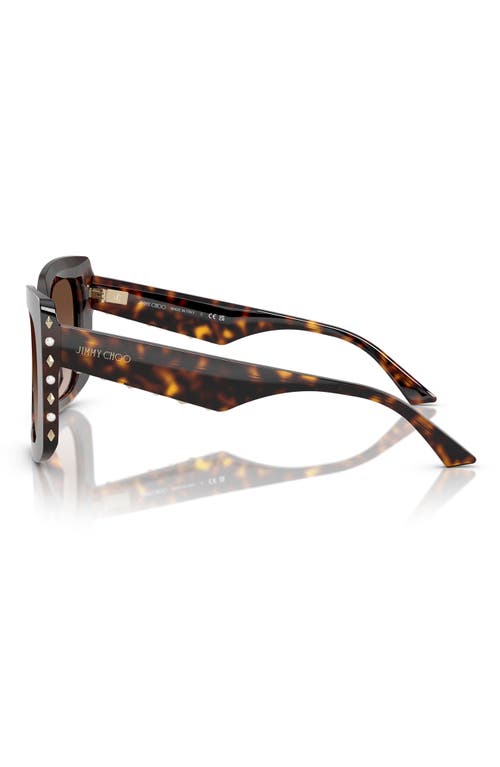 Jimmy Choo 54mm Butterfly Sunglasses In Havana