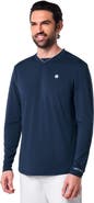 Coolibar Men's Tiebreaker Long Sleeve Tennis T-Shirt, UPF 50+ Sun Protection