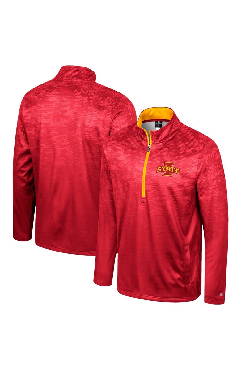 COLOSSEUM Men's Colosseum  Cardinal Iowa State Cyclones The Machine Half-Zip Jacket, Main, color, Cardinal