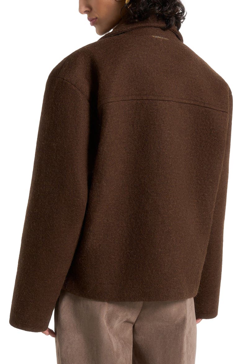 Mika Unisex Double Breasted Jacket, Alternate, color, Brown