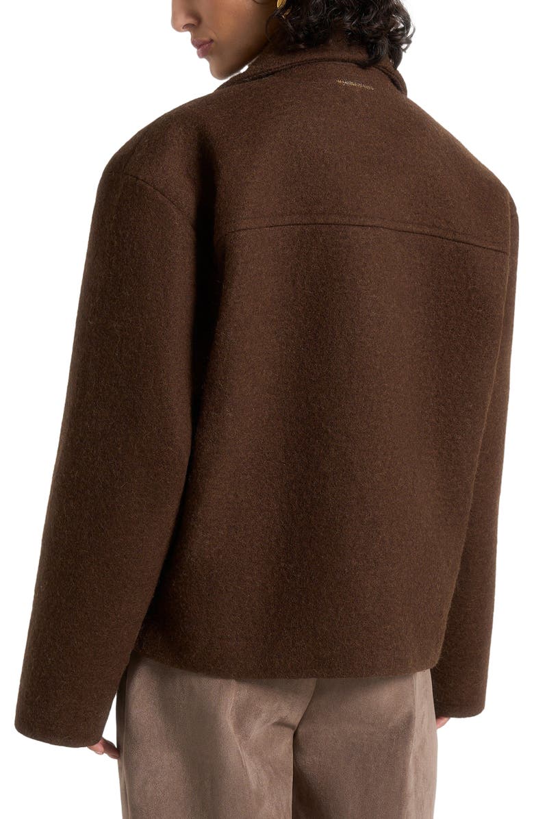 Manière De Voir Mika Unisex Double Breasted Jacket, Alternate, color, Brown