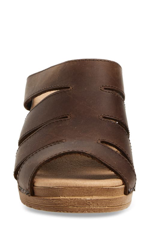 Sanita Monika Platform Slide Sandal In Brown