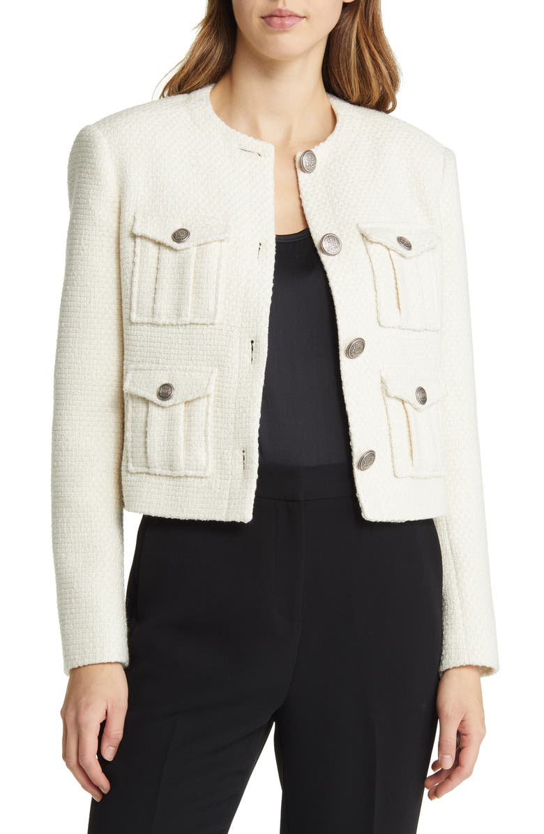 Ted Baker London Cremla Bouclé Crop Jacket, Main, color,