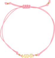 Adornia Mama Adjustable Cord Bracelet
