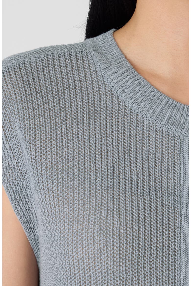Organic Linen & Organic Cotton Sweater Vest, Alternate, color, GREYSTONE