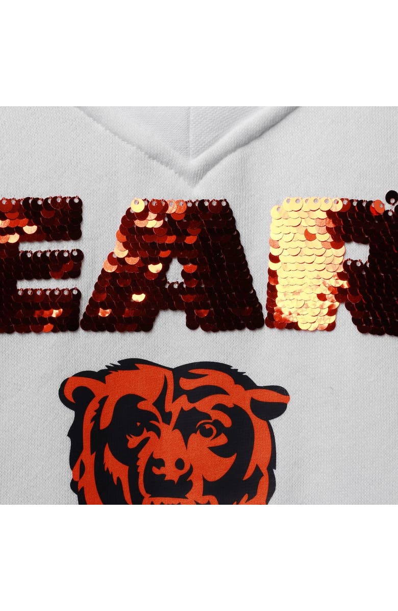 CUCE Women's Cuce White Chicago Bears Victory V-Neck Pullover Sweatshirt, Alternate, color, 