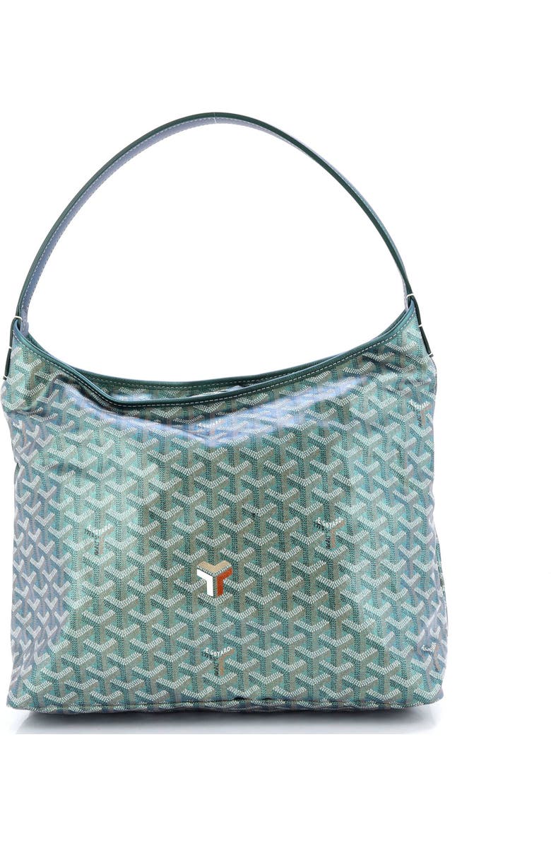 Pre-Owned Goyard Boheme Hobo Iridescent Coated Canvas, Main, color, Green