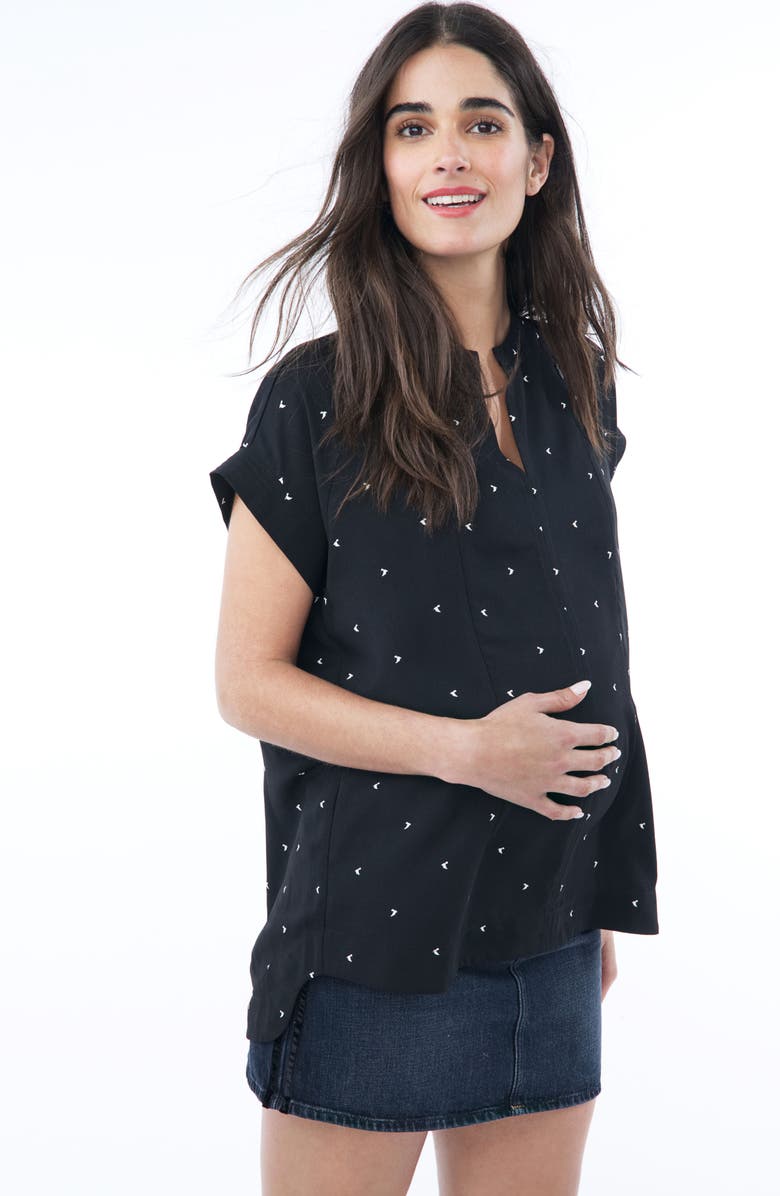 Loyal Hana Carrie Print Maternity/Nursing Tee, Alternate, color,