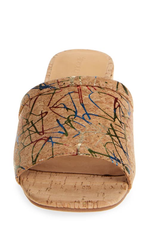 Chocolat Blu Cindy Slide Sandal In Graffiti Cork