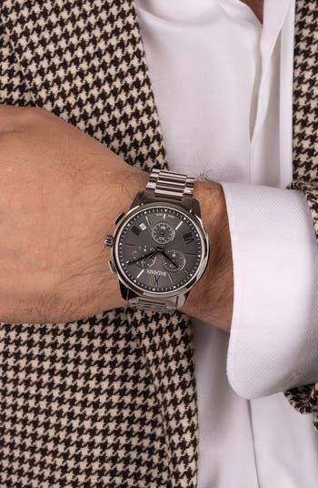 Athracite Bracelet Chronograph Watch, 42mm