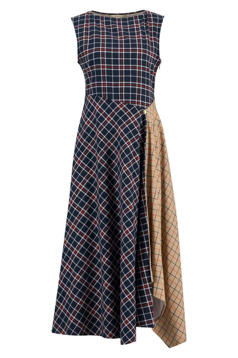Dalbury Mix Tartan Midi Dress, Alternate, color, MULTI CHECK