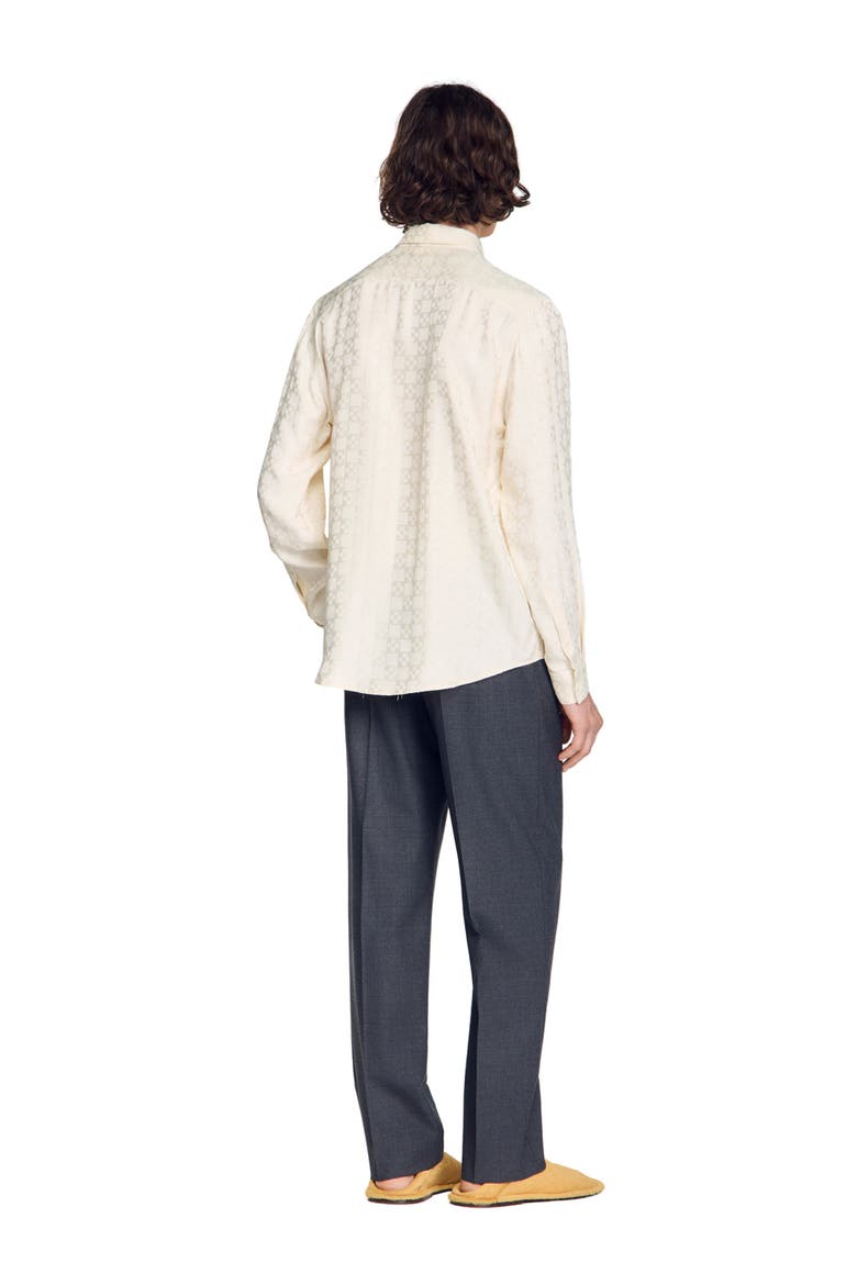 Square Cross loose-fit shirt, Alternate, color, White