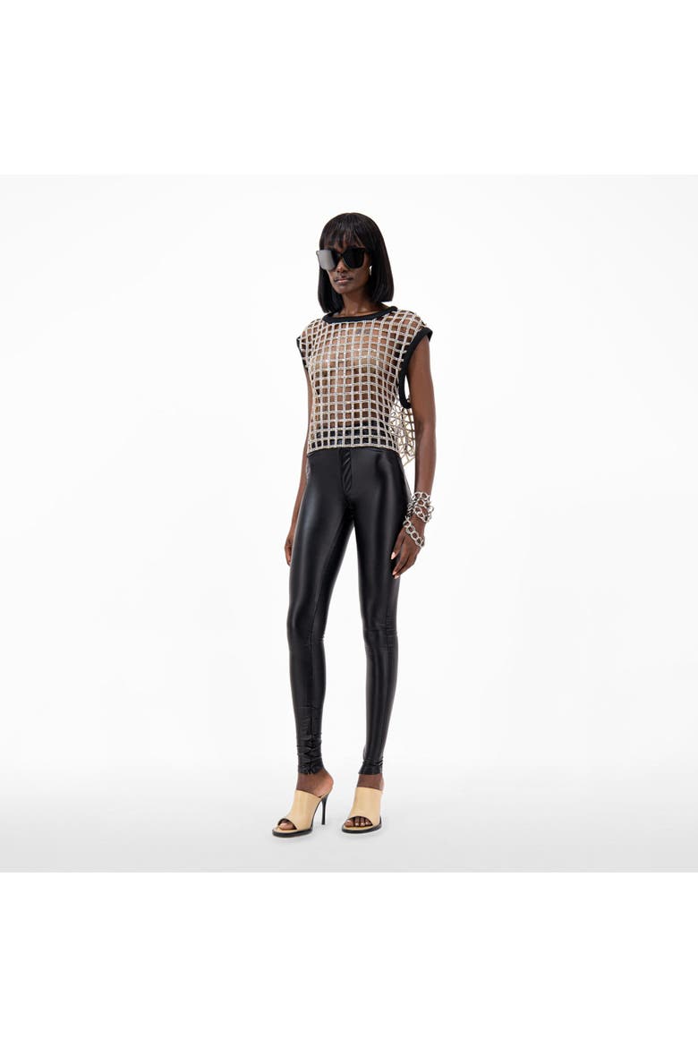 Sequin Cut Out Top, Alternate, color, Black/ Beige