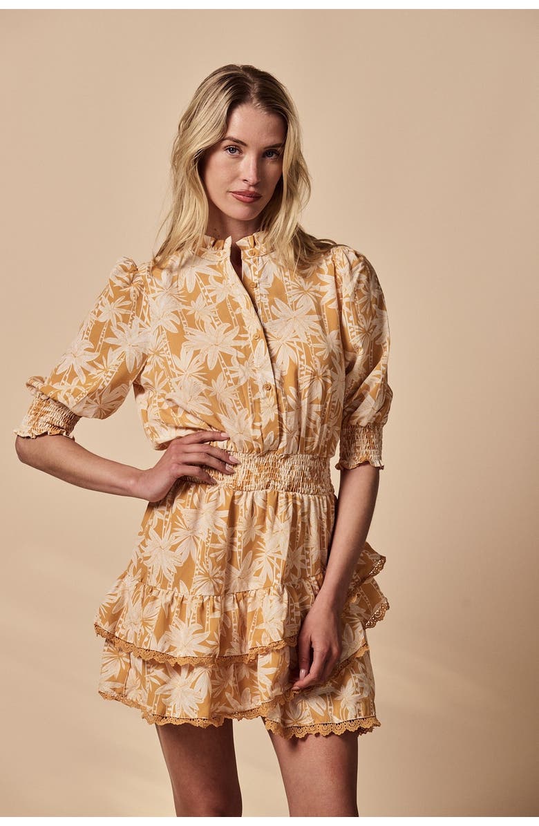 The Shirt by Rochelle Behrens The Brigitte Dress, Main, color, Yellow Tropics