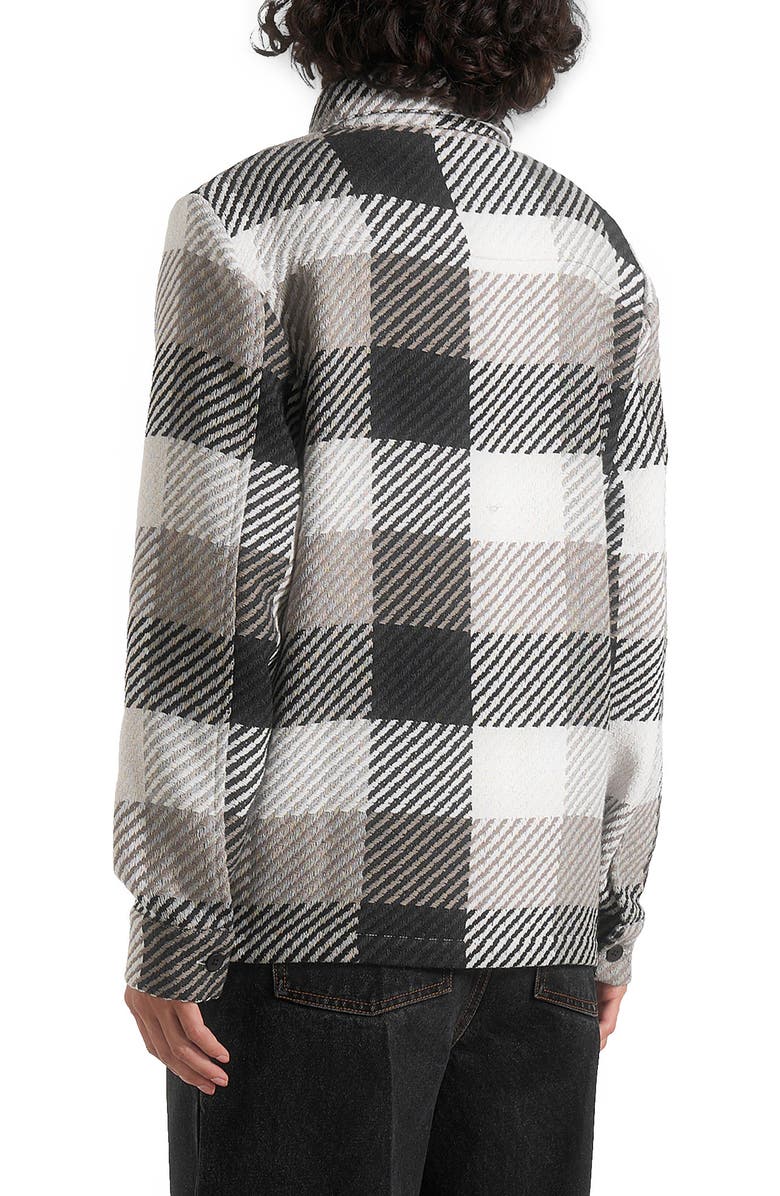 Manière De Voir Rune Unisex Check Overshirt, Alternate, color, Black