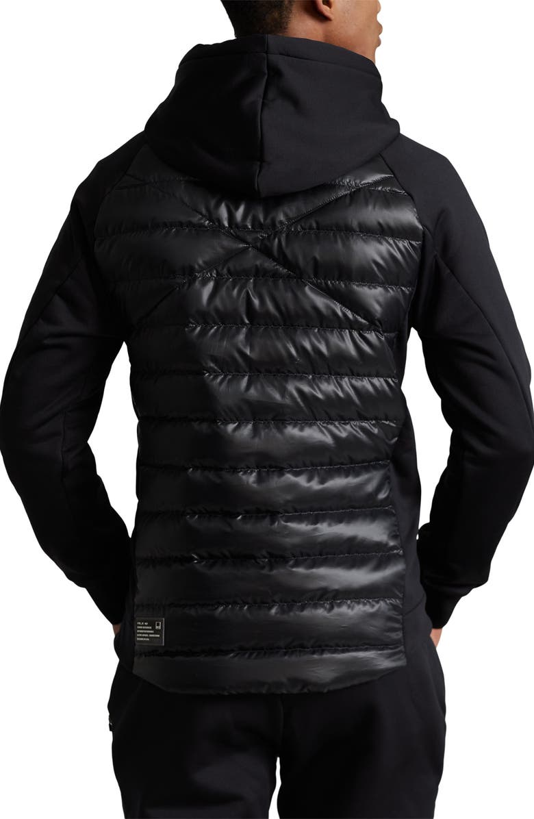 Polo Ralph Lauren Hybrid Down Hooded Jacket, Alternate, color, Polo Black