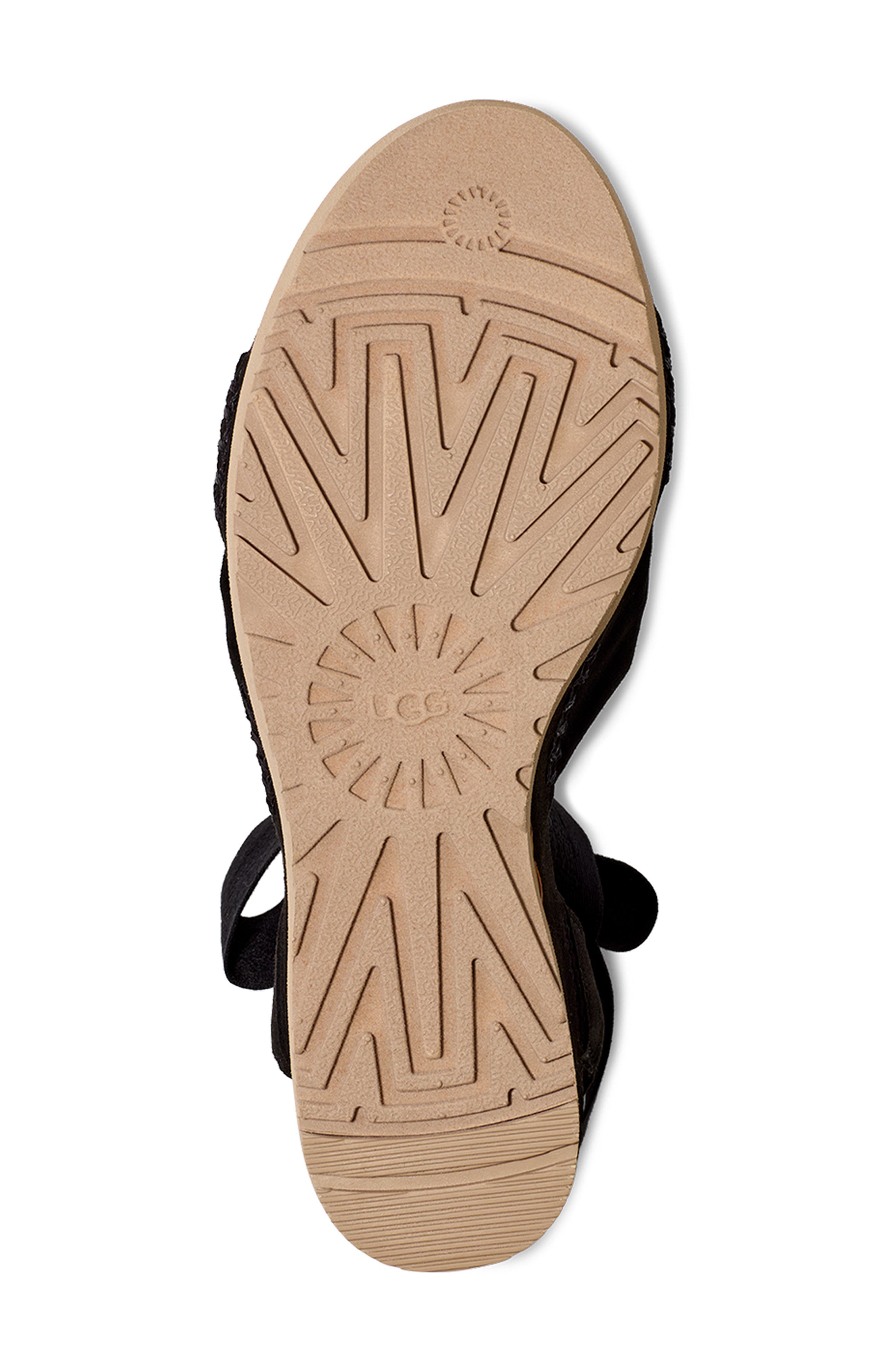 UGG<sup>®</sup> Ileana Ankle Wrap Wedge Sandal, Alternate, color, 