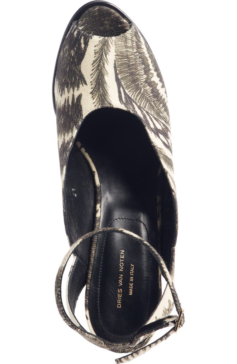 Dries Van Noten Wave Heel Platform Sandal, Alternate, color,