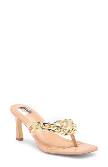 Dolce Vita Dv By  Player Chain Slide Sandal In Clear