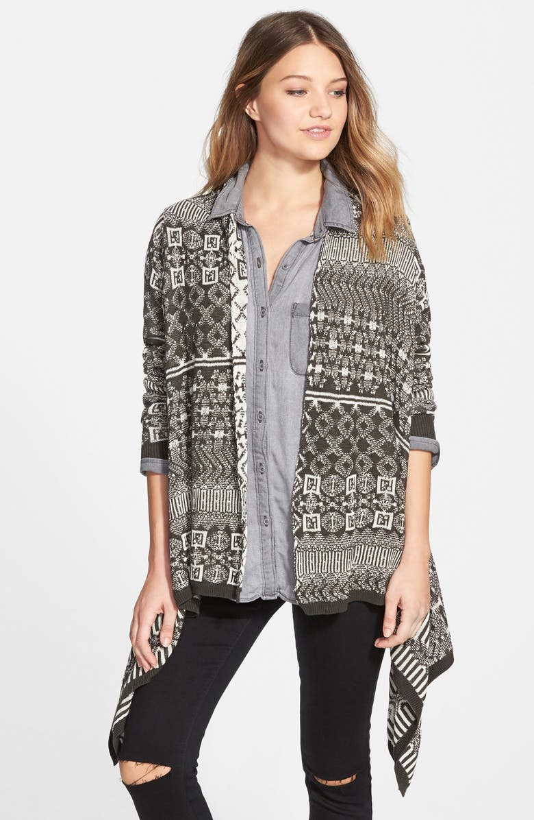 Sun & Shadow Patchwork Blanket Cardigan, Main, color,