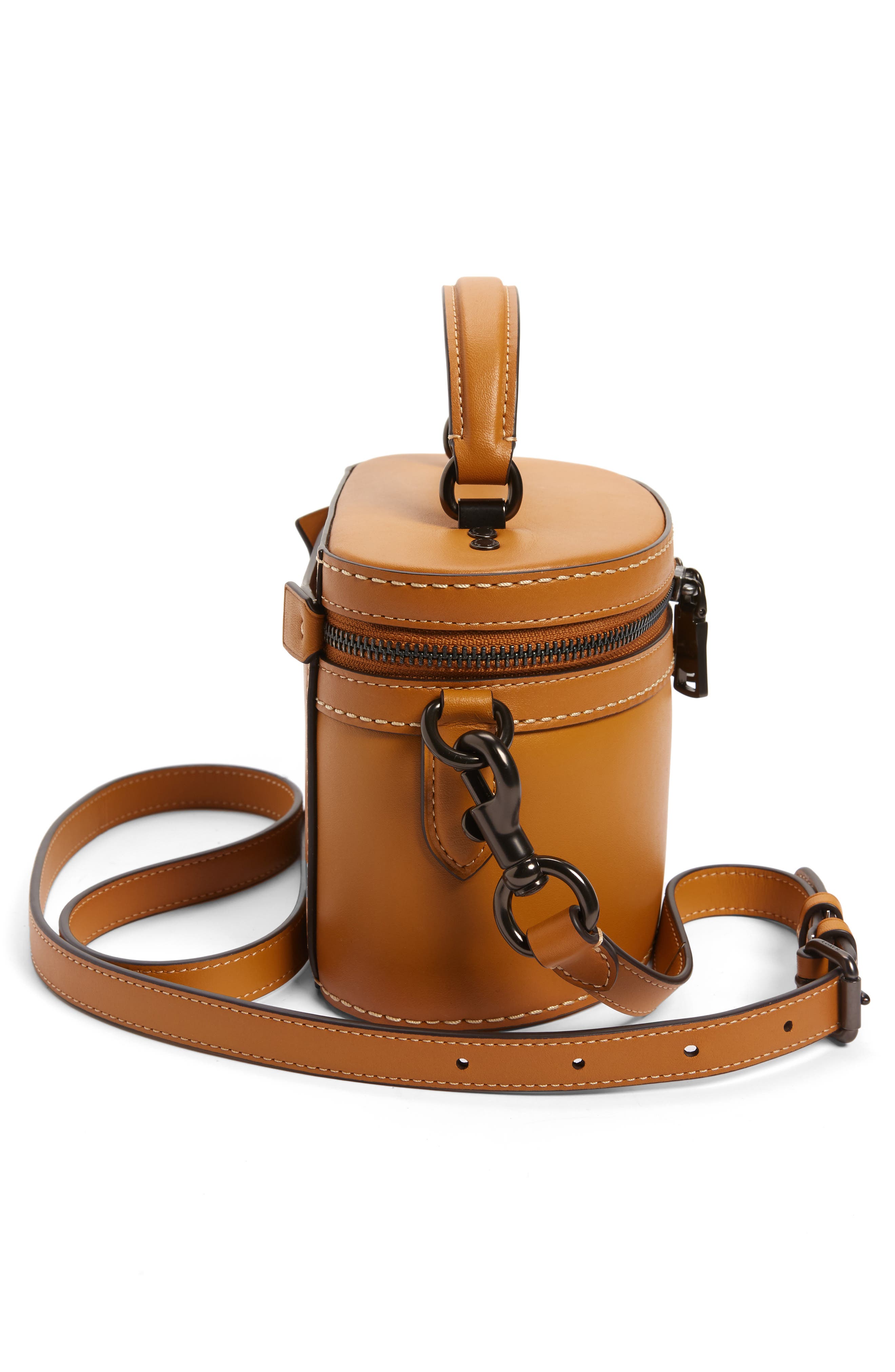 Trail Leather Crossbody Bag, Alternate, color, MUSTARD