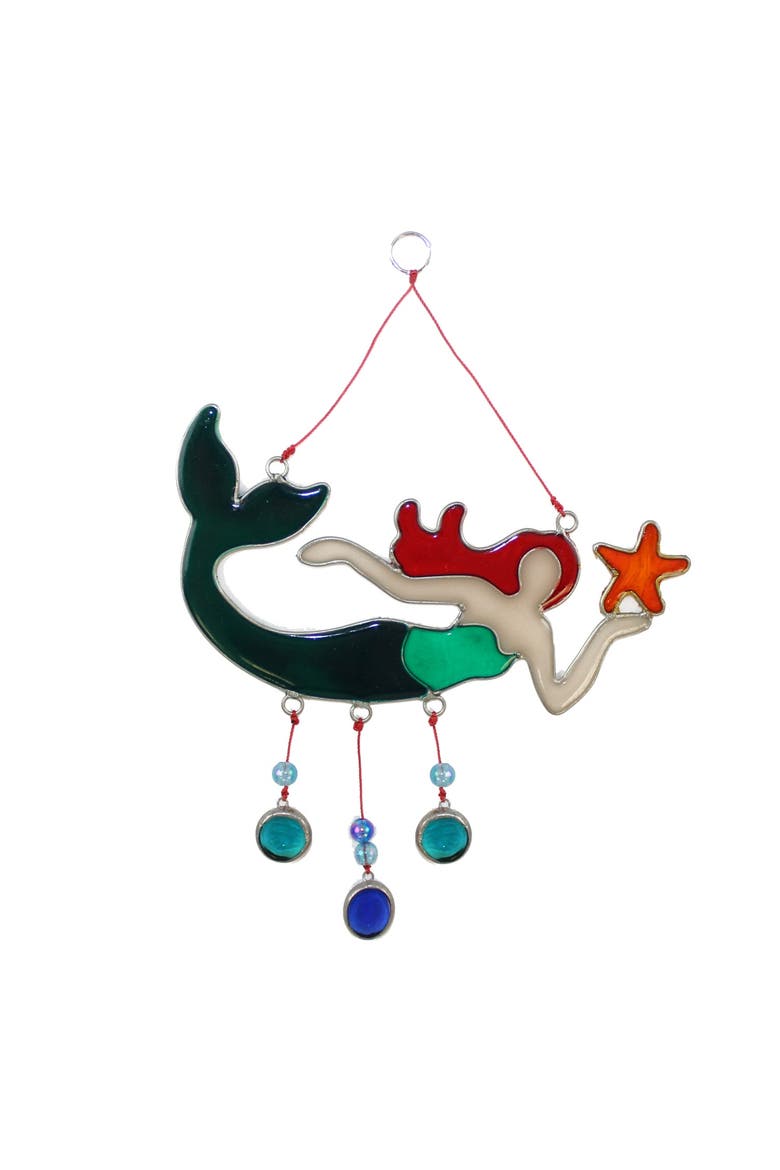 Mermaid Wind Chime, Main, color, Green