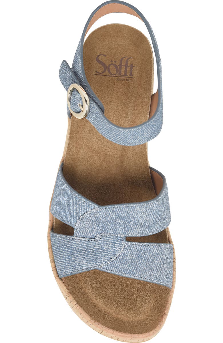 Söfft Capri Ankle Strap Platform Sandal, Alternate, color, Blue