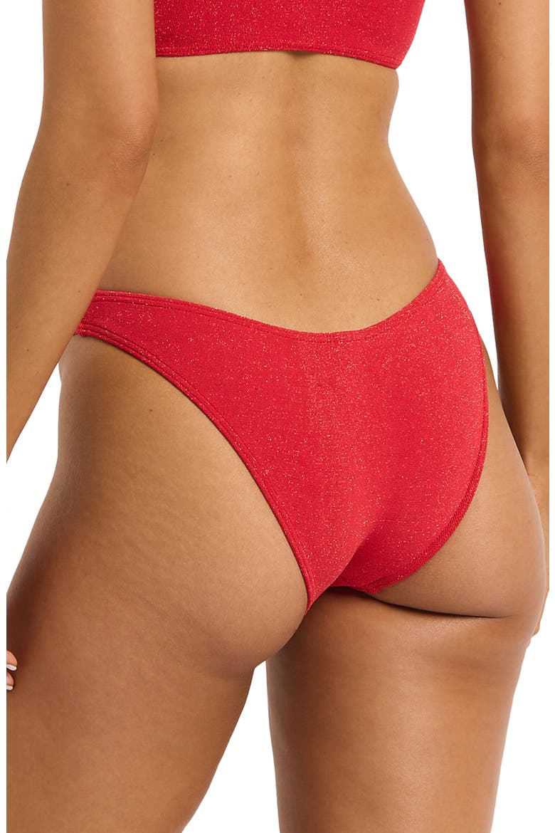 Sign Shimmer High Leg Bikini Briefs, Alternate, color, CHERRY