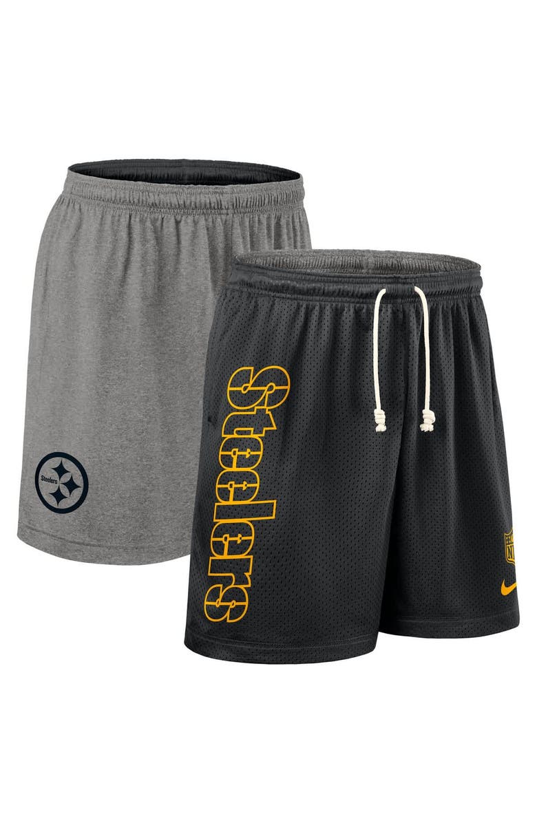 Nike Men's Nike Black Pittsburgh Steelers Sideline Reversible Performance Shorts, Main, color, Black