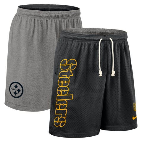 Men's Nike Black Pittsburgh Steelers Sideline Reversible Performance Shorts