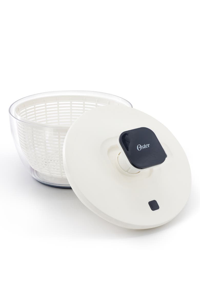 Hunterdale 6.3 Quart Plastic Salad Spinner in White, Alternate, color, White