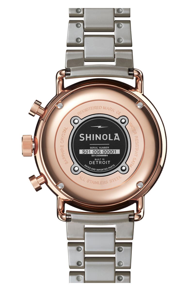 Shinola The Canfield Chrono Bracelet Watch, 40mm, Alternate, color, 
