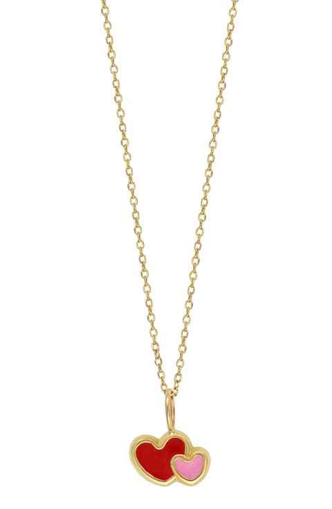 BLG 14K Gold Heart Duo Pendant Necklace (Nordstrom Exclusive)
