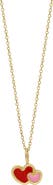 Bony Levy BLG 14K Gold Heart Duo Pendant Necklace