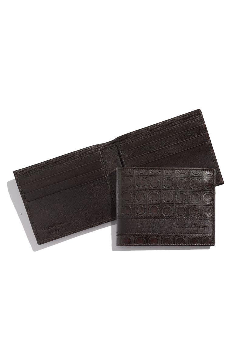 Salvatore Ferragamo 'Gamma' Bifold Wallet, Main, color, BROWN