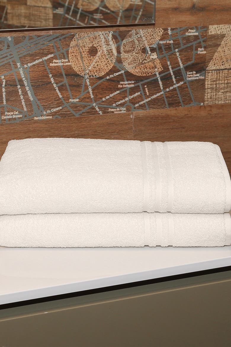 Denzi Bath Sheet - Set of 2 - Cream, Alternate, color, CREAM
