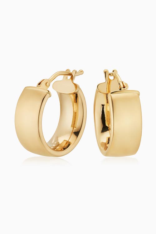 Oradina 14K Yellow Gold The One Large Hoops 