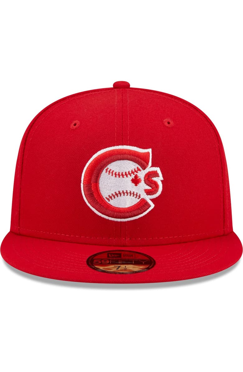 New Era Men's New Era Red Vancouver Canadians Authentic Collection 59FIFTY Fitted Hat, Alternate, color, 