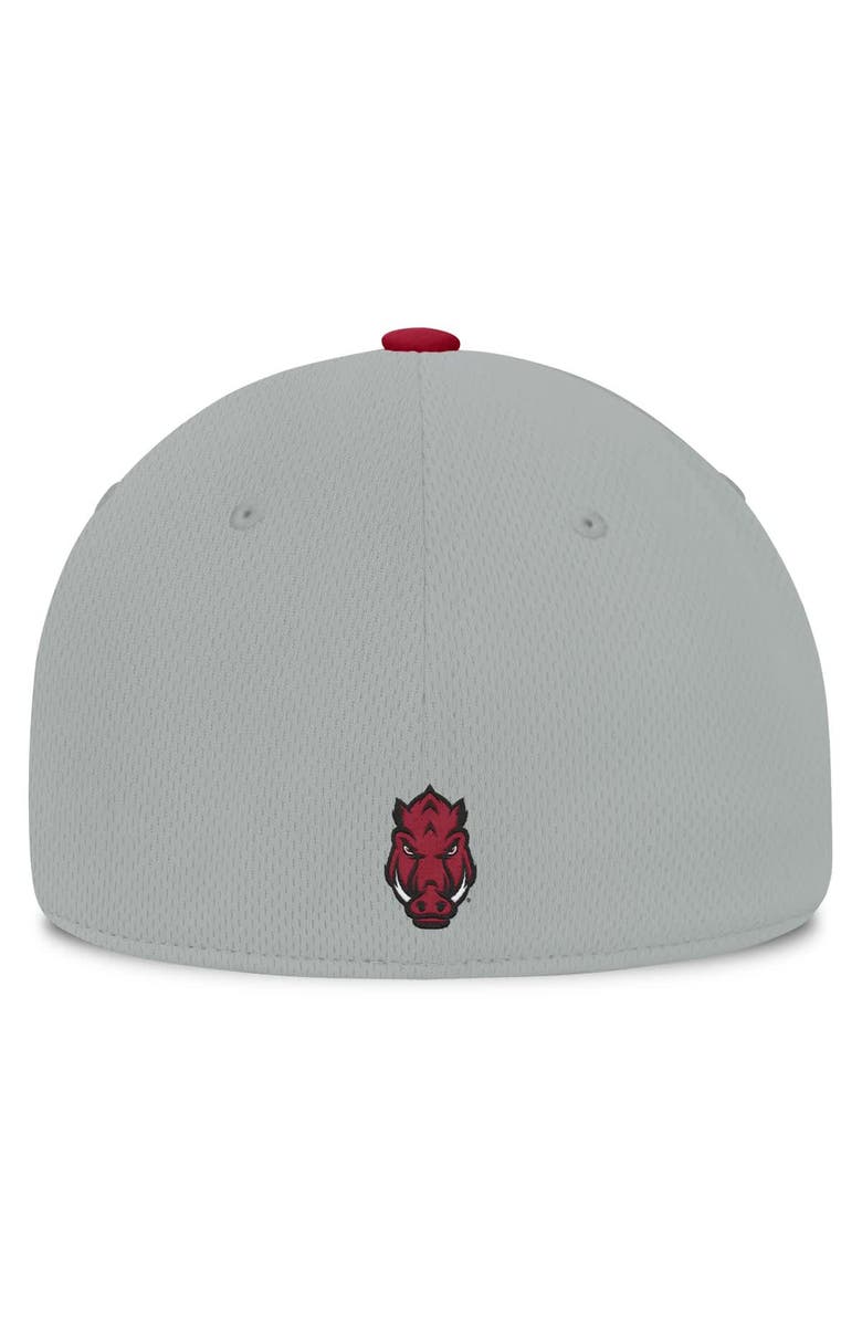 TOP OF THE WORLD Men's Top of the World  Gray/Cardinal Arkansas Razorbacks Mick Flex Hat, Alternate, color, Gray