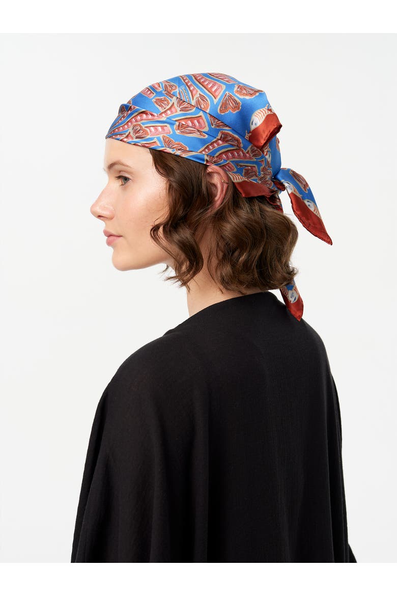 The Reef Silk Bandana, Main, color, Print 'the Reef'